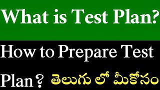 What is Test Plan How to Prepare Test Plan  Manual Testing Tutorial For Beginners Tech agent 20 [upl. by Mahmud]