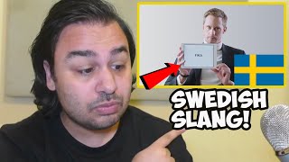 Alexander Skarsgård Teaches You Swedish Slang REACTION [upl. by Nalim]