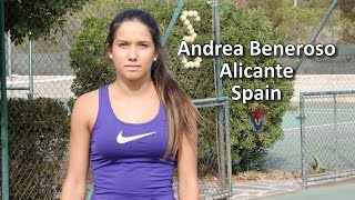 College Tennis Recruitment  Andrea Beneroso Spain  FALL 2017 SUCCESS [upl. by Trudnak596]