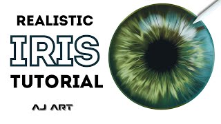 EASY Realistic Iris Tutorial  Procreate Drawing for Beginners  StepbyStep Digital Art [upl. by Arihsak]