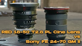 RED 1850mm T28 PL Mount Cine Lens vs Sony FE 2470 GM II on a Sony ZVE1 [upl. by Otsuaf]