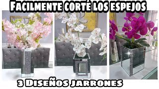 3 DIY GENIALES PARA HACER JARRONES Y FLOREROS EN ESPEJOS [upl. by Persian]