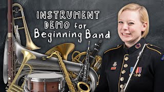 Instrument Demonstration for Beginning Band [upl. by Yeoz]