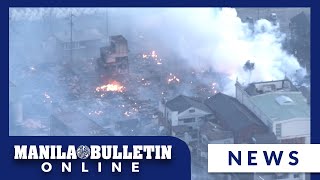 Aerial footage of Japans Wajima city hit by postquake fire [upl. by Lucio]