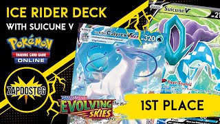 1st Place Ice Rider Calyrex VMAX Deck With Suicune V Is The New BDIF Pokemon TCG [upl. by Utta220]