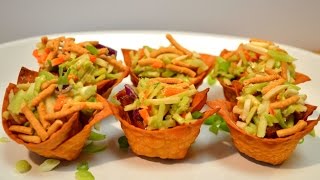 Applebees Chicken Wonton Tacos  Applebees Appetizer Recipe [upl. by Rolecnahc427]