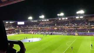 stade danderlecht Lotto park light shows des lumières du stade danderlecht et présentation joueur [upl. by Alf]