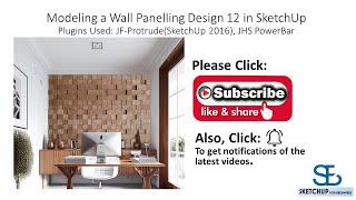 Sketchup Modelling a Cubic Wall Panelling [upl. by Frederique529]