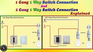 Electrical Tutorial 2 Gang Switch Wiring Actual and Schematic Diagram [upl. by Ennaylil]