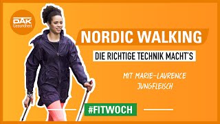 So geht Nordic Walking richtig  fitwoch  DAKGesundheit [upl. by Streetman822]