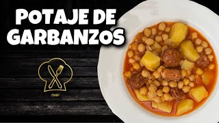 POTAJE DE GARBANZOS CON CHORIZO Y PATATA  LA MEJOR RECETA [upl. by Eirojam704]