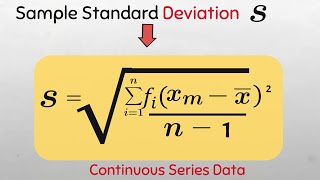 Standard Deviation for Continuous series data standarddeviation sigma maths statistics [upl. by Aelc]