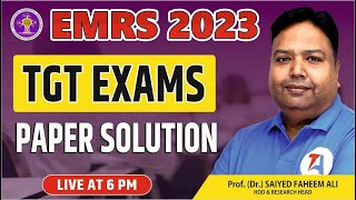 EMRS 2023 TGT Question Paper Solution  EMRS 2023 TGT Exam Answer Key  EMRS Exam Analysis amp Cutoff [upl. by Crisey431]