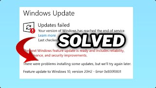 FIXED Windows update error 0x800f0801 [upl. by Ihc660]