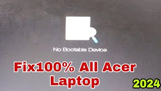 Fix100All Acer Laptop No Bootable Device Error  No Bootable Device ProblemMacnitesh2024 [upl. by Molton]