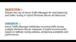 Part4 Microsoft AZ800  Administering Windows Server Hybrid Core Infrastructure  Interview QampA [upl. by Yrohcaz285]