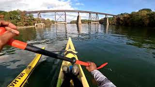 Exploring Lake Hartwell In Outrigger Canoe [upl. by Fredericka865]