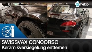 Keramikversiegelung EcoShield entfernen amp Swissvax Concorso Wax auftragen  Swizöl Concorso Test [upl. by Ellebanna]