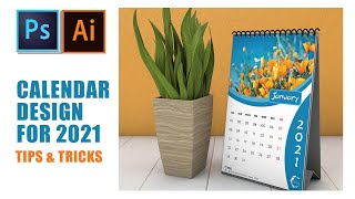 Calendar Design for 2021 with Illustrator and Photoshop  Tips amp Tricks [upl. by Atteirneh459]