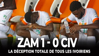 Zambie 1  0 Côte dIvoire  les supporteurs ivoiriens déçus de la défaite de leur équipe nationale [upl. by Delmer]