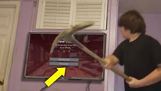 FUNNIEST MINECRAFT RAGE MOMENTS EVER 1 Kids Destroying Keyboards [upl. by Suriaj129]