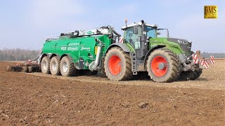 Fendt 1050 Vario Traktor amp Samson Güllewagen PG 31 Volmer Scheibenegge 7m Gülle driving slurry 2019 [upl. by Atiuqes748]