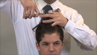 Pompadour Hairstyle  Graduated Mens Haircut [upl. by Einnoj893]