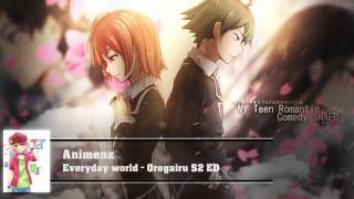 Piano  Everyday World  Oregairu S2 ED [upl. by Zoldi]