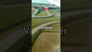 Landing in Vancouver Canada flight travel vancouver [upl. by Herald]