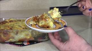 Sausage amp Egg Breakfast Casserole with homemade crouton crust [upl. by Shere]