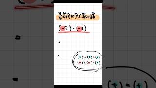 【中1数学】符号が同じ数の積shorts 中学 数学テスト [upl. by Eanahs]