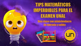 TIPS IMPERDIBLES DE MATEMÁTICAS PARA EL EXAMEN UNAL examenunal algebra [upl. by Chaffin]