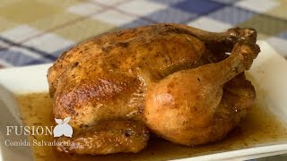 Como hacer POLLO ROSTIZADO salvadoreño  al horno 🍗 [upl. by Latisha]