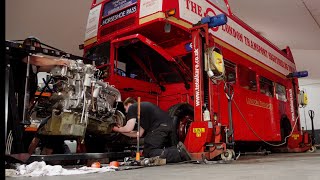 London Buses  Changing The Engine On A Routemaster London Bus [upl. by Hendrik]