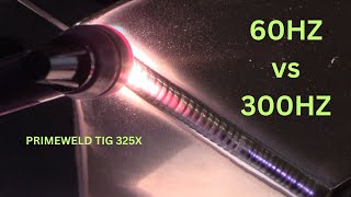 PrimeWeld TIG325X Comparing AC Frequency Settings [upl. by Ayit]