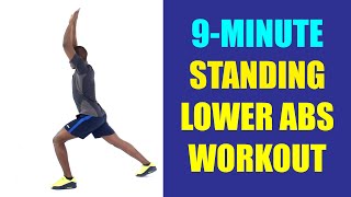 9Minute Standing Lower Abs Workout [upl. by Lonnard]