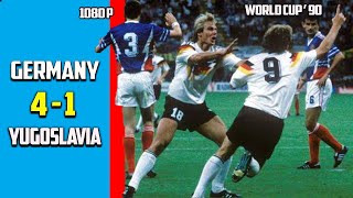 Germany vs Yugoslavia 4  1 Highlights All Goals World Cup 90 Full HD [upl. by Annatnom]