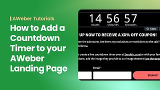 How to Add a Countdown Timer to AWebers Landing Pages [upl. by Mya524]