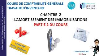 Cours amortissements des immobilisations  comptabilité  GEA [upl. by Aramoiz985]