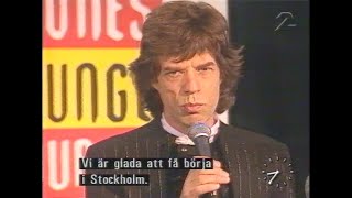 Rolling Stones  Europe Premiere Of Voodo Lounge Tour SVT 19950602 [upl. by Tace]