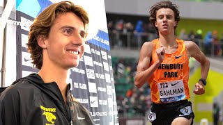 Colin Sahlman Runs 356 In Prefontaine Classic Mile [upl. by Erbua]