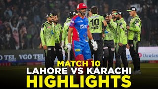 Full Highlights  Lahore Qalandars vs Karachi Kings  Match 10  HBL PSL 9  M2A1A [upl. by Anhsirk]