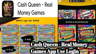 Cash Queen  Real Money Games App How To Login cash Queen real money games [upl. by Wanyen394]