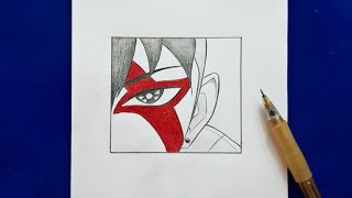 how to draw Kawaki Eye  Boruto   Kawakis eye step by step  easy tutorial [upl. by Barbi728]