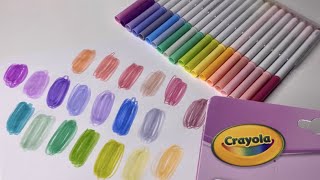 Testing Crayola Super Tips Pastel 🎨 20 Washable Markers 🎨 testing [upl. by Abigale896]