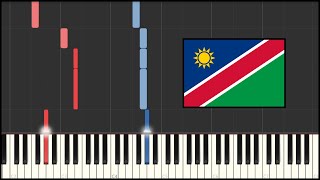 Namibia National Anthem  Namibia Land Of The Brave Piano Tutorial [upl. by Lahpos]