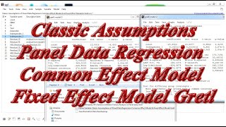 Classic Assumptions of Panel Data Regression Common Effect Model And Fixed Effect Model In Gretl [upl. by Nyer]