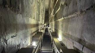 Full tour inside the Great Pyramid of Giza  Pyramid of Cheops aka Khufu  Trip to Kairo Egypt 2021 [upl. by Ennayk]