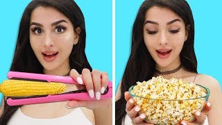 Trying FOOD Life Hacks to see if they work [upl. by Krystalle]