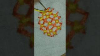 Jacobean couching stitch embroidery embroidery handembroidery youtube shorts [upl. by Skrap]